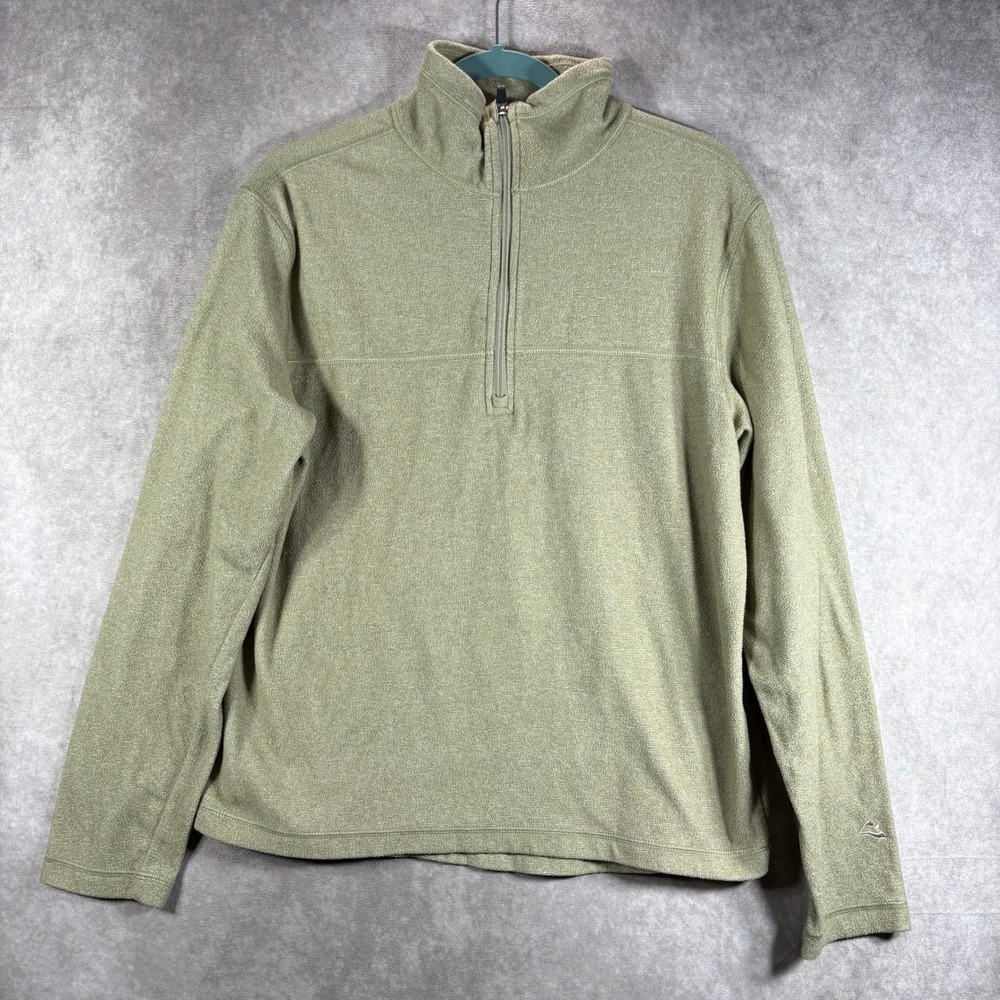 Alpine Design‎ Fleece Pullover Mens Small Green Quarter Zip Hiking Soft Outdoors